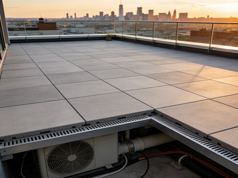 A Complete Guide to Outdoor Raised Floor Applications Una guía completa para aplicaciones de suelos elevados en exteriores