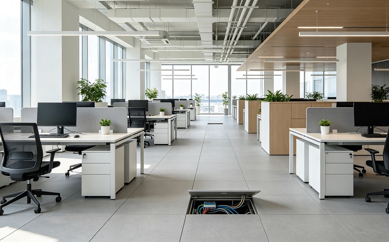 Clean Aesthetics with Raised Access Flooring Clean Aesthetics with Raised Access Flooring